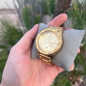 Nixon 42-20 Gold chronograph watch